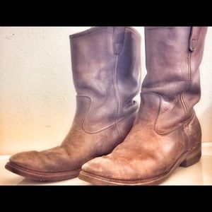 Wolverine Cowboy Boots Distress Leather Tough!